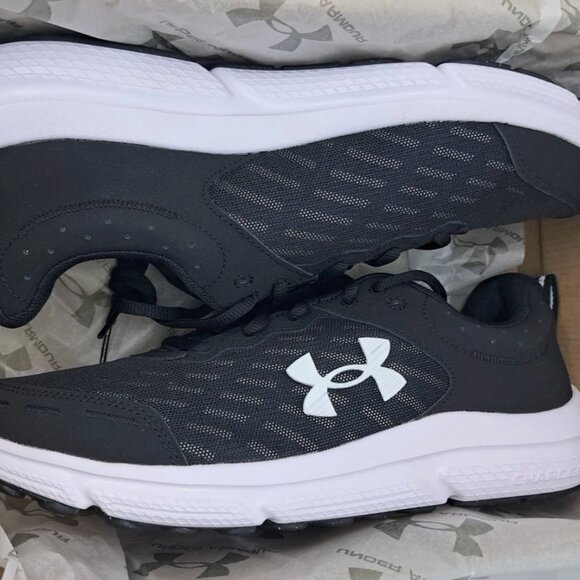 Under Armour Charged Assert 10 Mens 13 Black White Running Shoes New EY main image 6